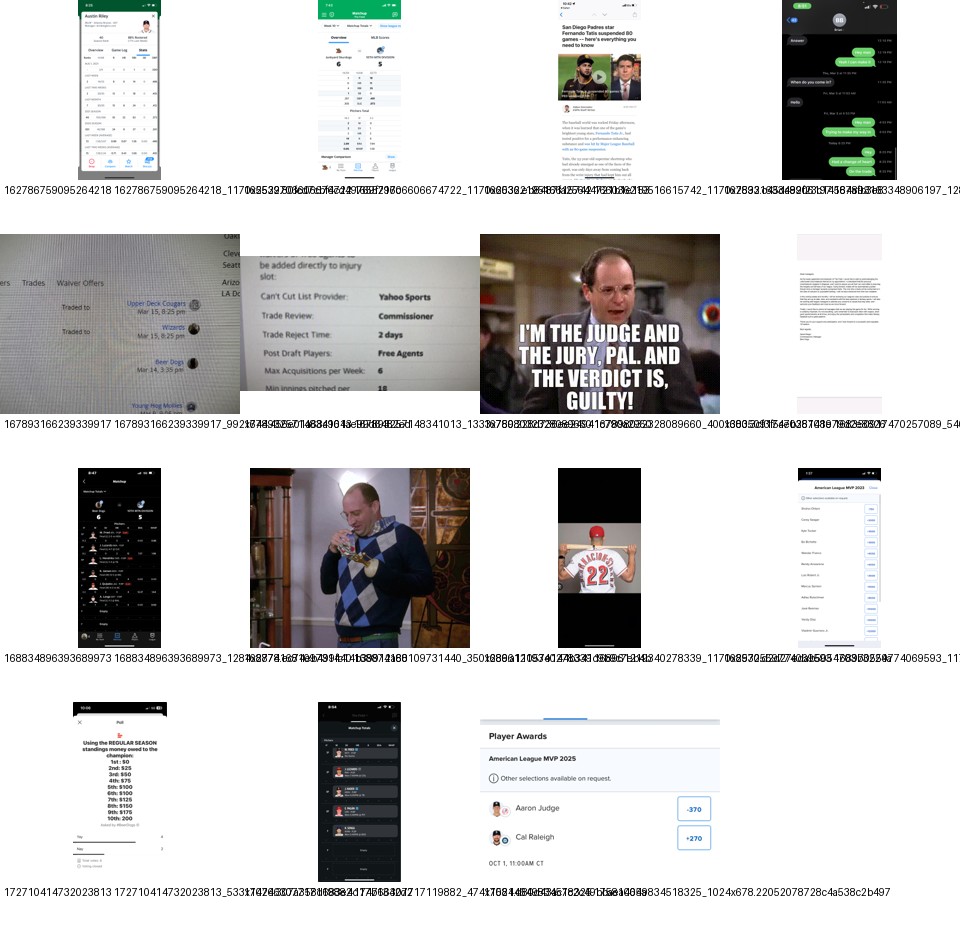Priority evidence contact sheet